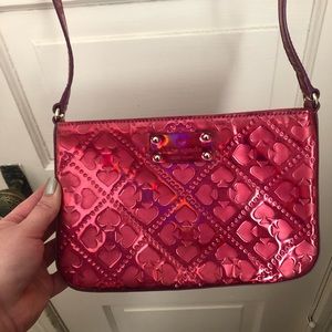 Kate Spade small metallic pink holographic crossbody 💖🌈